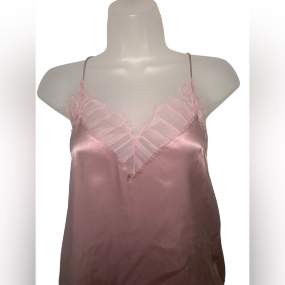 IRO New NWT Berwyn Silk Lace Trimmed Cami Purple Size 34 XS - Picture 3 of 7